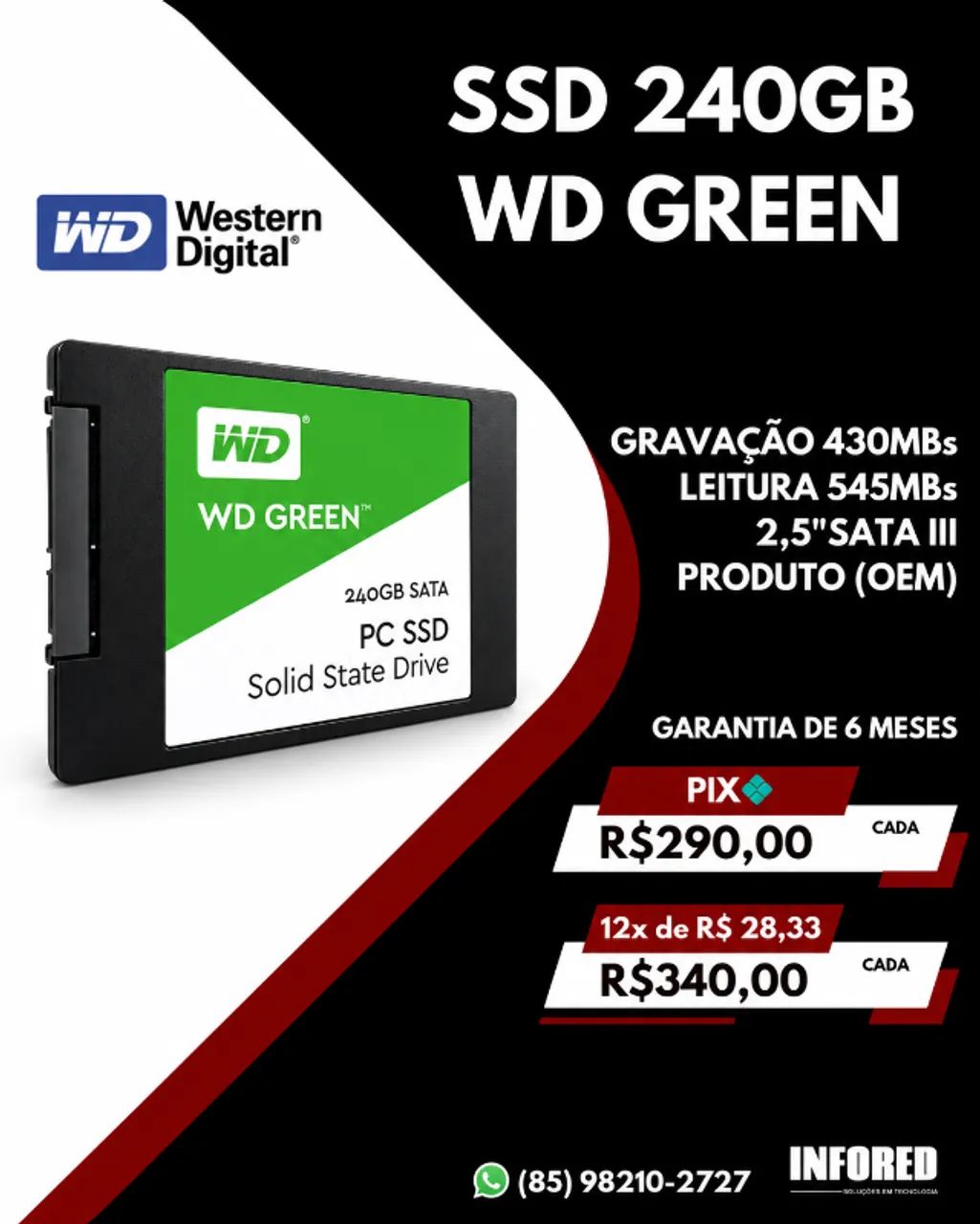 SSD WD Green 240GB SATA III  