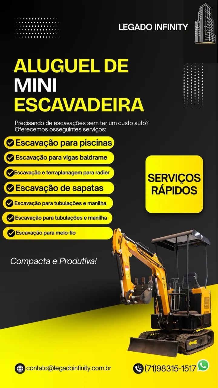 Aluguel de Mini Escavadeira