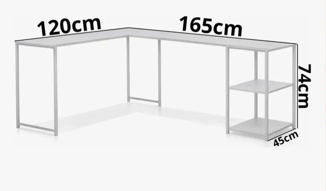 Escrivaninha em L com prateleiras, estilo industrial - Foto 3