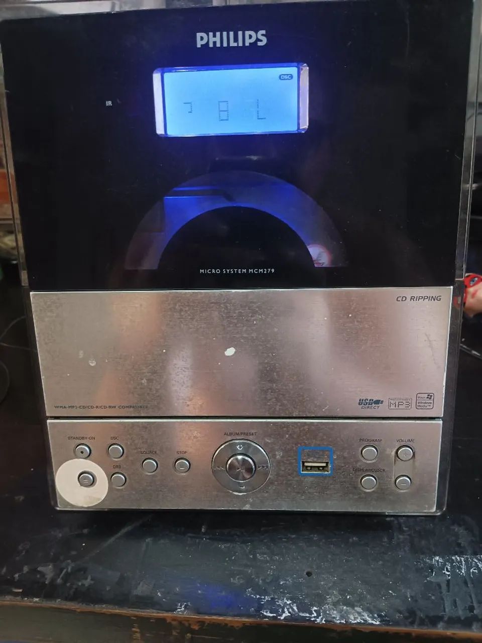 Som Micro System Philips Mcm279 No Estado (para Conserto / Peças), LEIA O ANÚNCIO - Foto 5