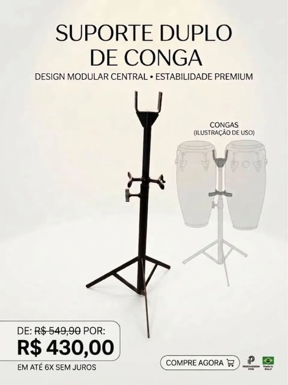 Suporte de conga  - Foto 2