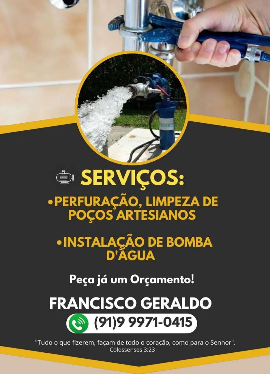 Limpeza de poços artesiano 