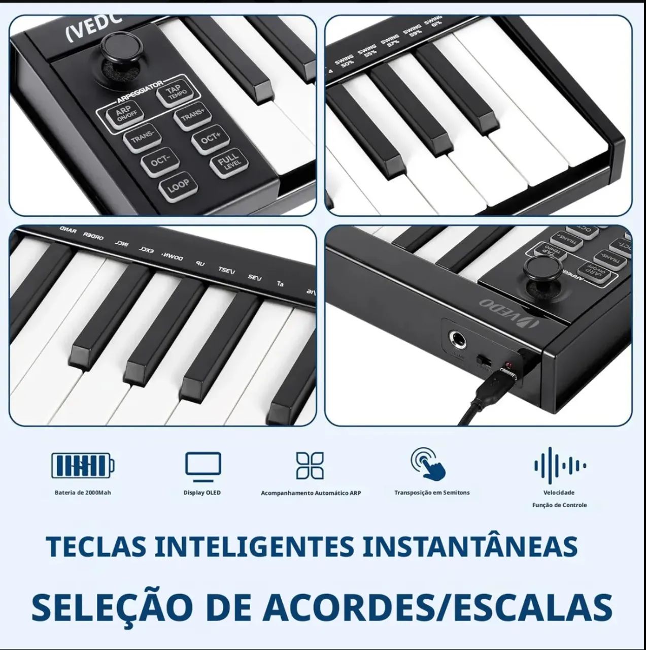 Teclado controlador mídi Vedo - Foto 4
