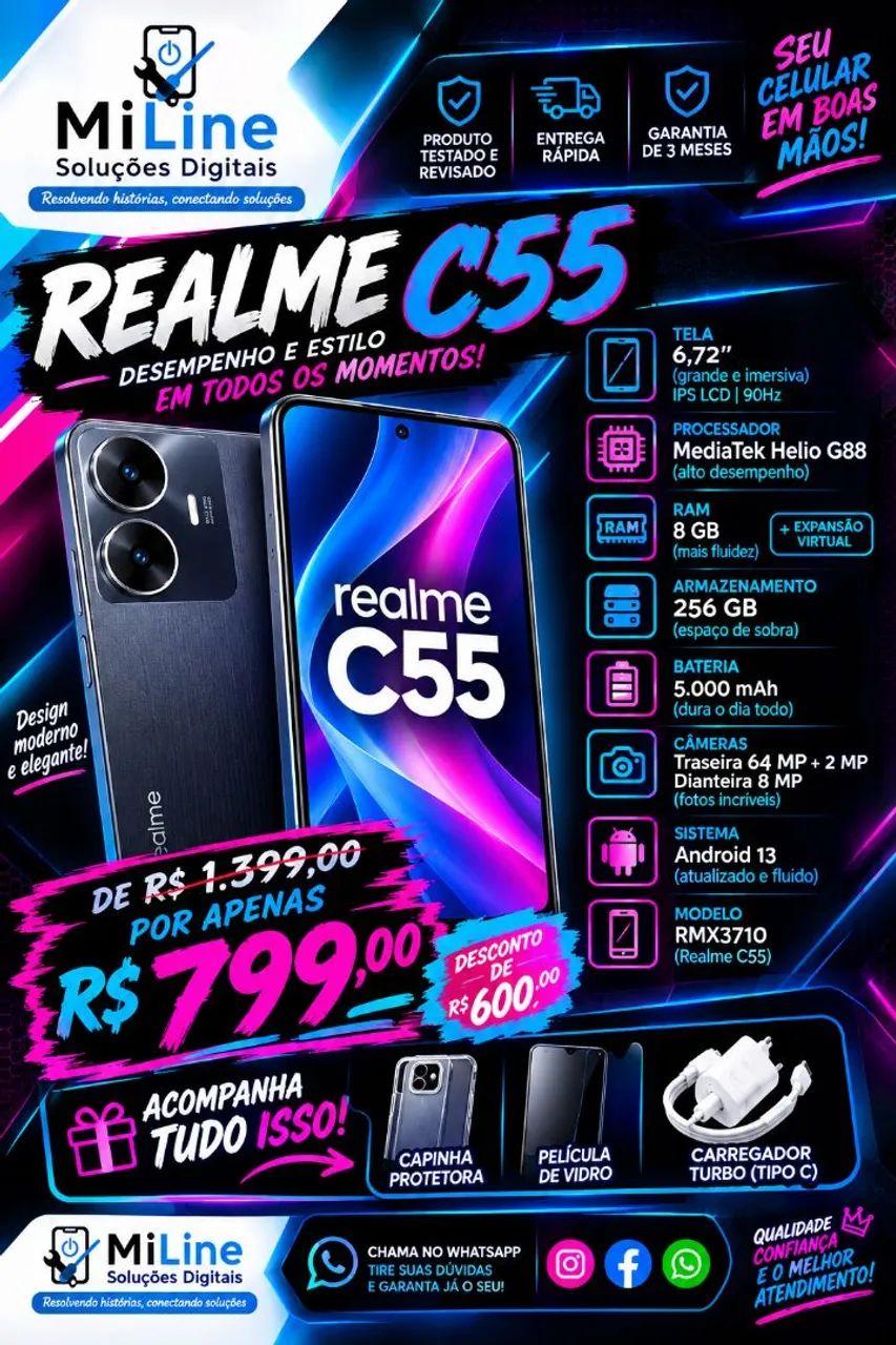 Realme c55 256gb 16gb ram