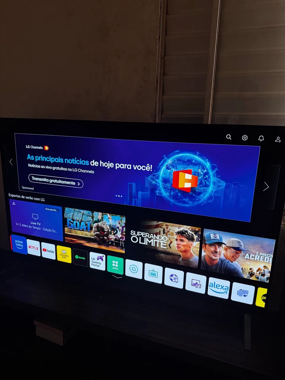Televisão 55 polegadas LG A1 4K 