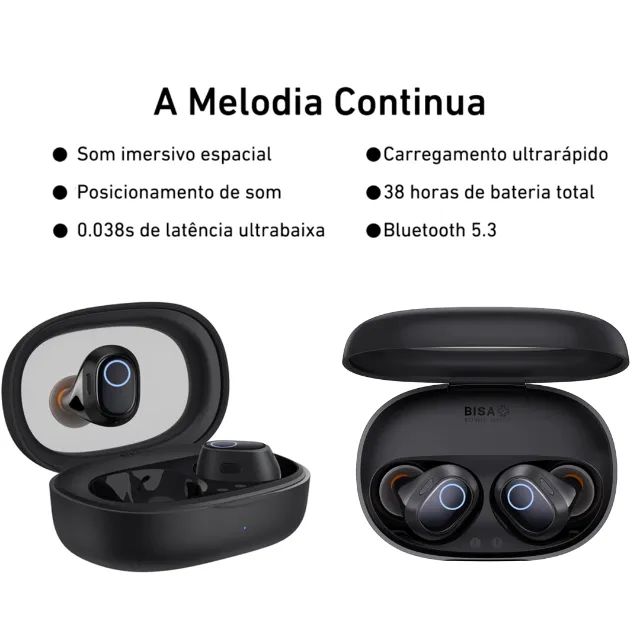 Fone Sem Fio Bluetooth Baseus Bowie WM03 -Entrega Grátis- - Foto 2