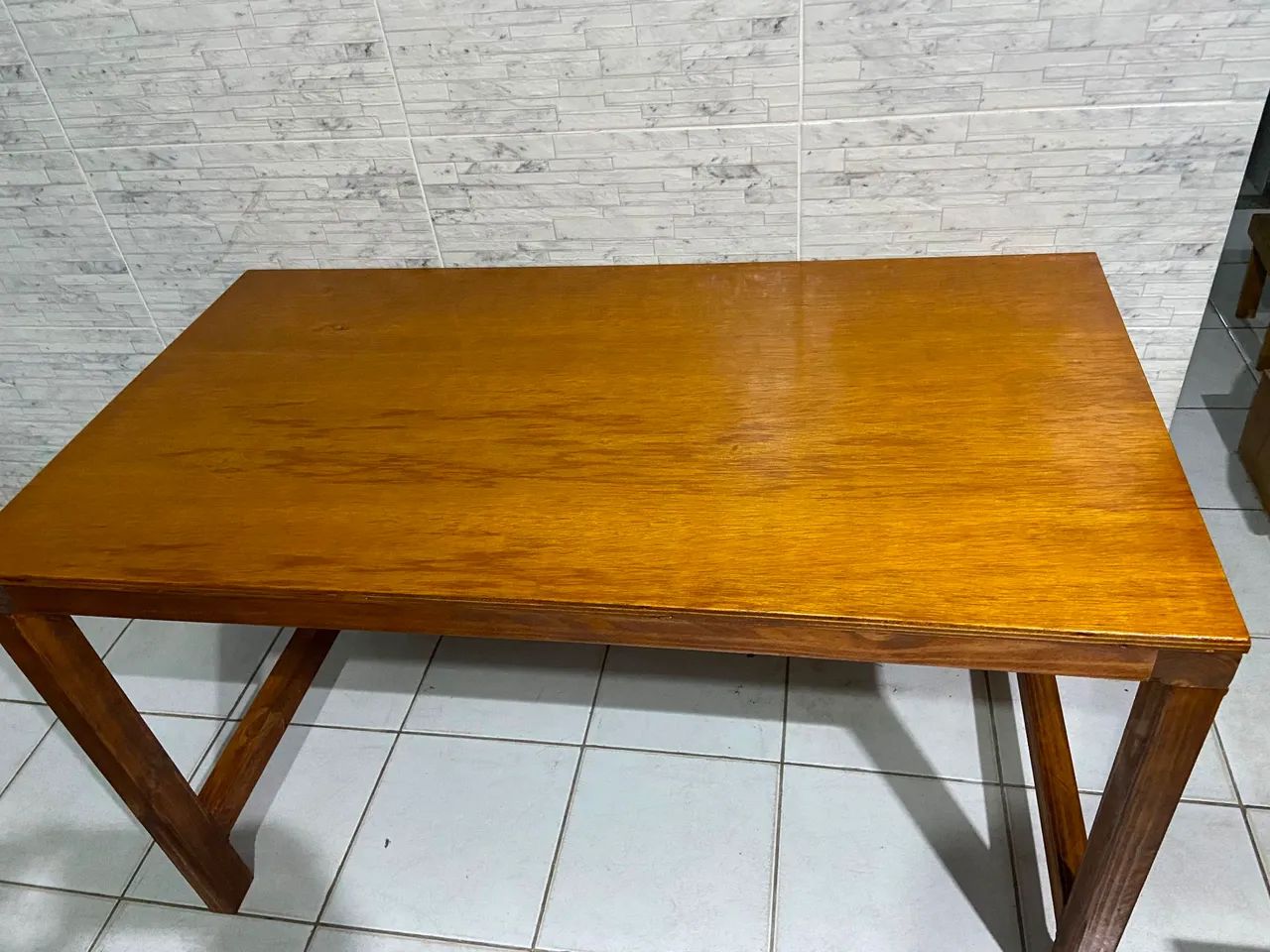 Mesa Rustica escrivaninha estilo industrial totalmente de madeira! Nova! - Foto 4