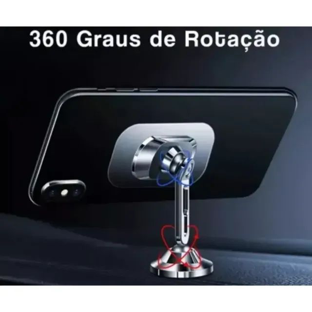 Suporte Veicular Universal De Celular Magnético 360°  - Foto 3