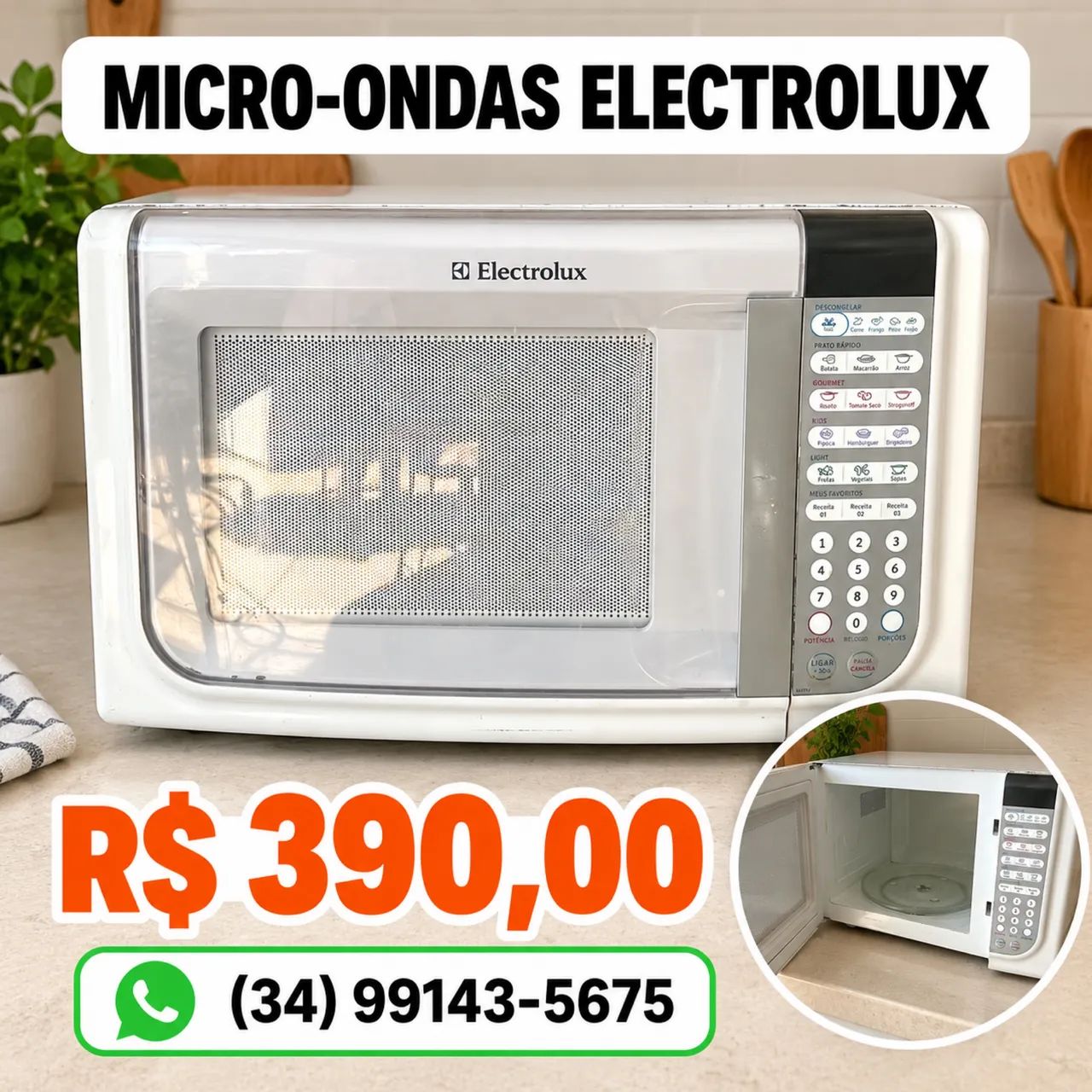 Micro-ondas Electrolux ? R$ 390,00