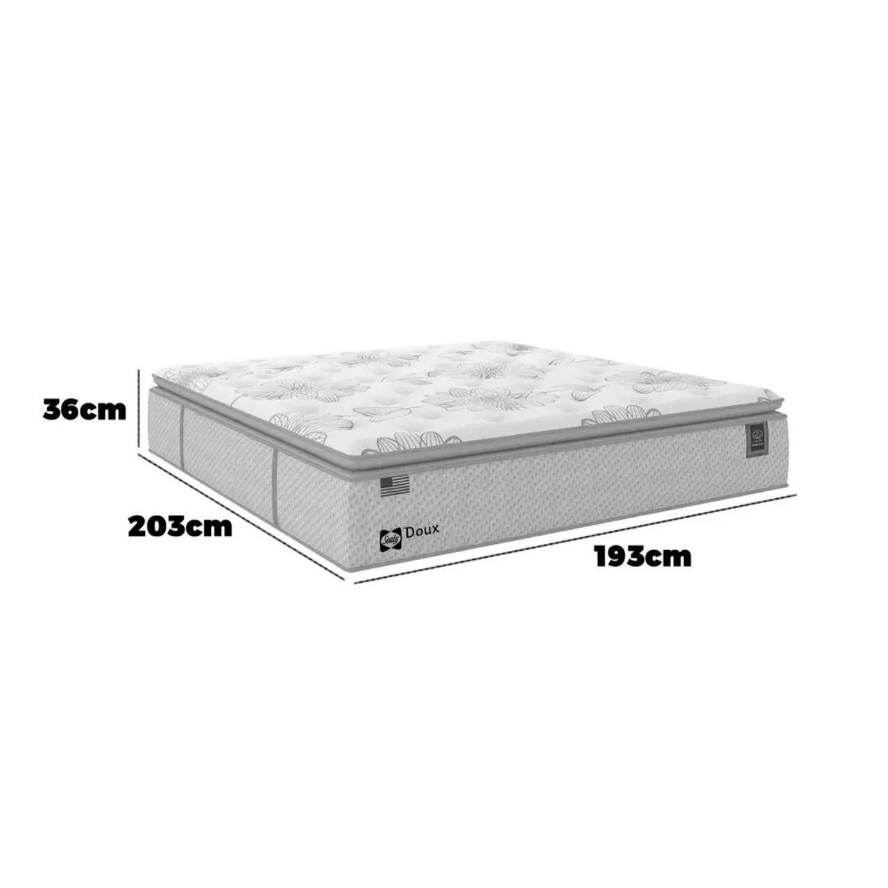Colchão Doux King Molas Lfk 36x203x193cm Sealy _ pronta entrega  - Foto 4