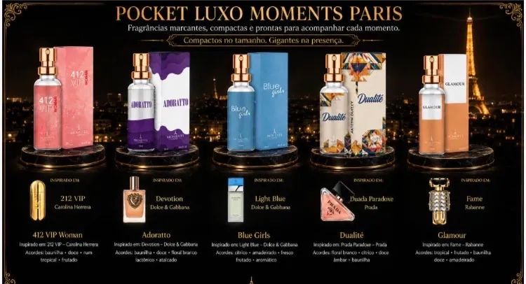 Perfumes de bolsa Moments Paris ,40.00 só aqui  - Foto 2