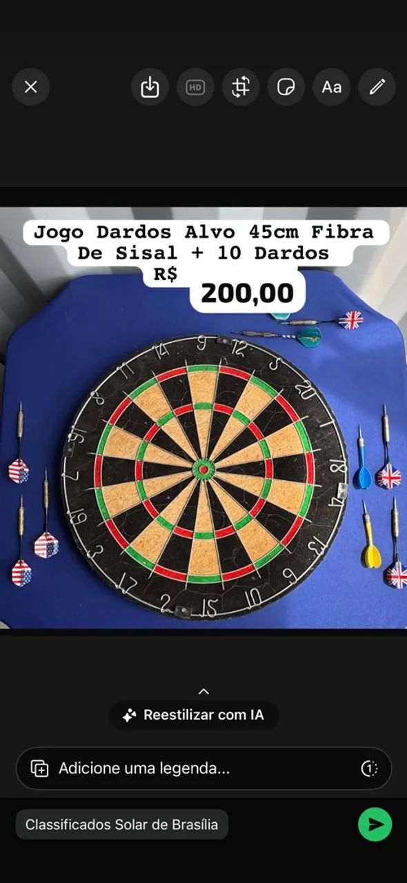Alvo dardo 