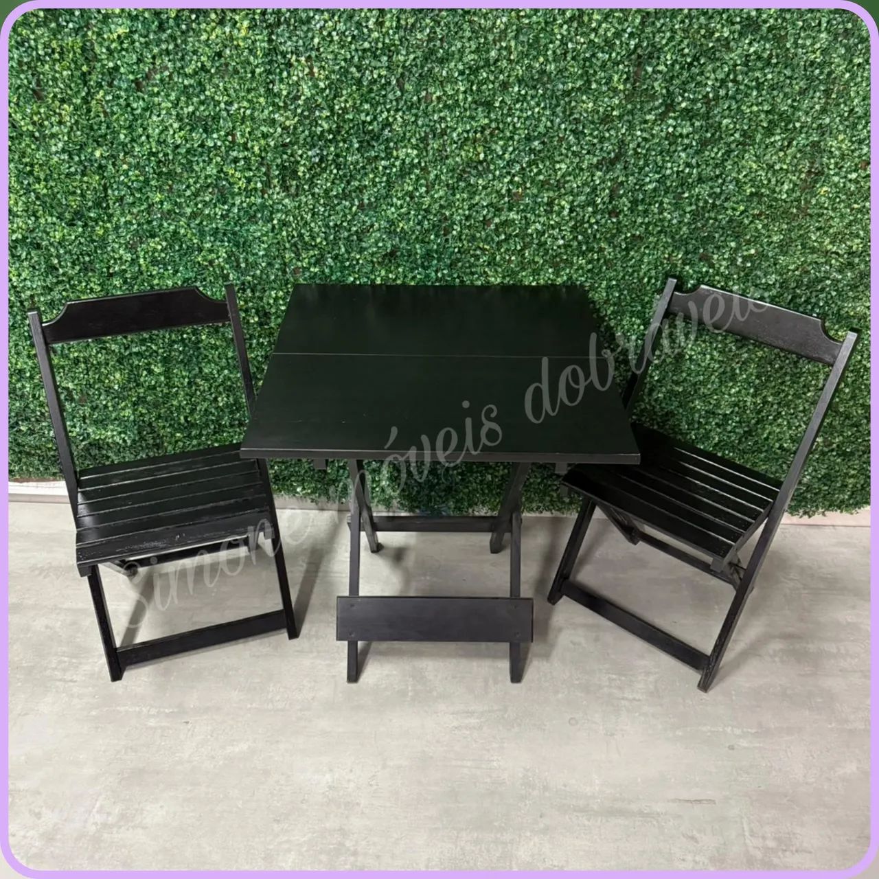 Conjunto mesa dobrável com 4 cadeiras  - Foto 2