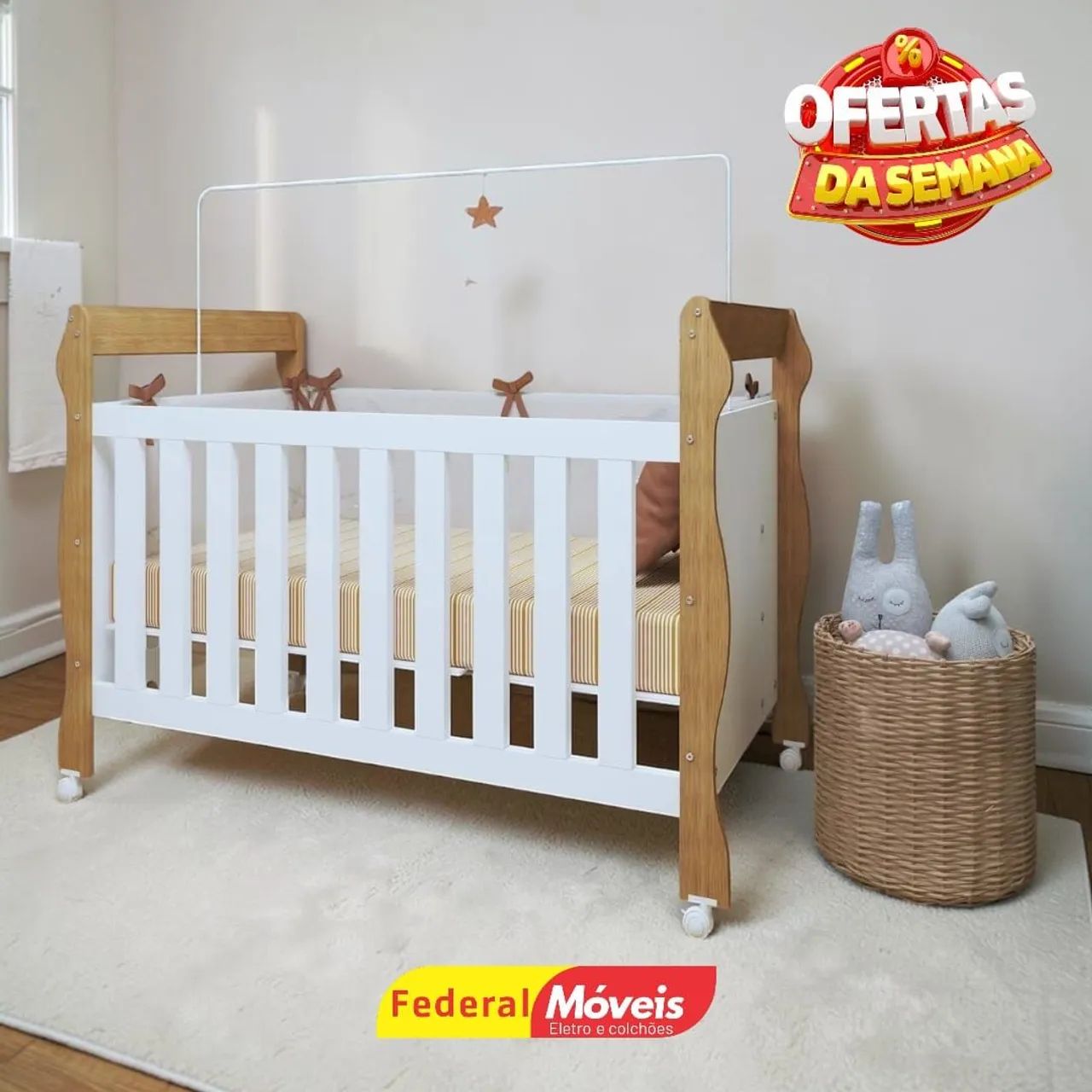 Berço de Bebê Moderno Novo - Fazemos entregas 