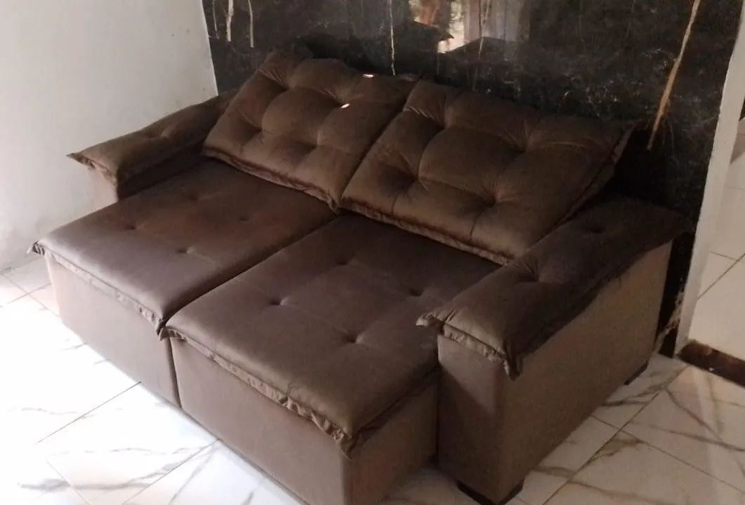 Sofá retrátil e Reclinável 2 metros 