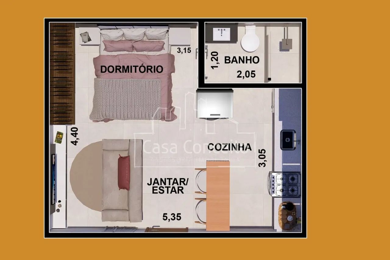 Kitnet Para Vender com 1 quartos no bairro Jardim Saira em Sorocaba - Foto 2