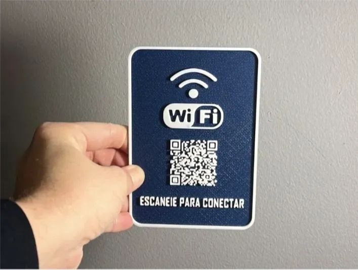 Placa de Pix, Wifi e Redes Sociais - Foto 4