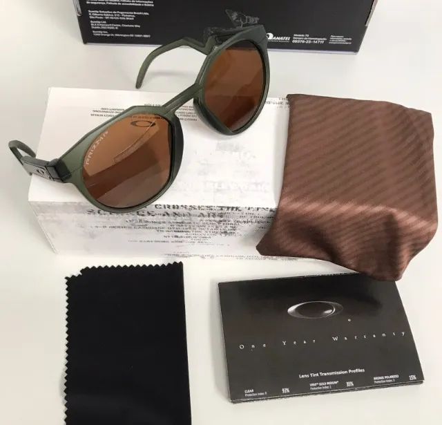 óculos de sol oakley hstn green brown - Foto 5