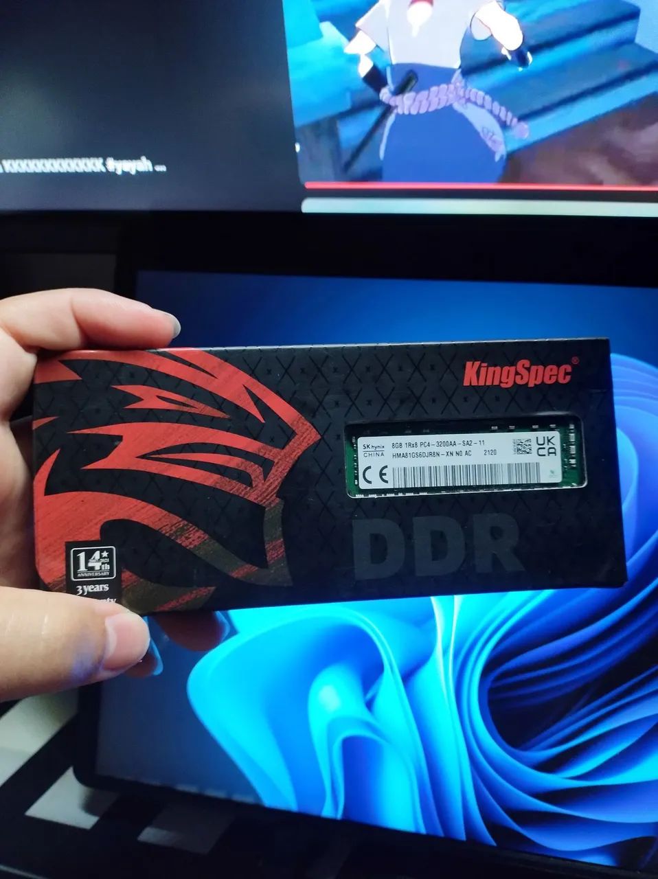 Memória notebook KigSpec DDR4 8GB 3200Mhz SODIMM - Foto 2
