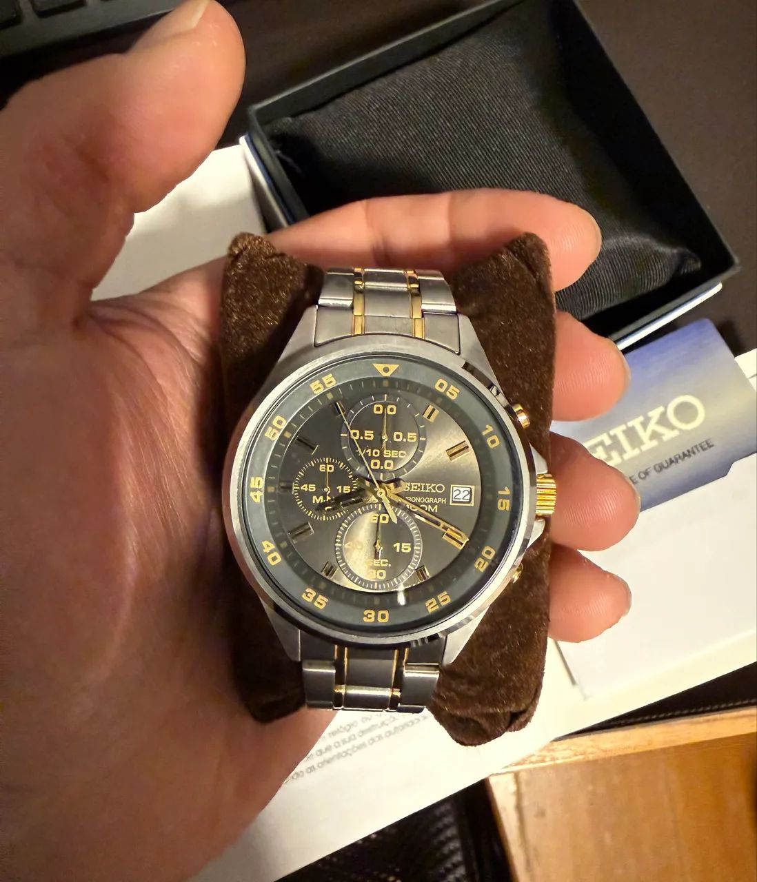 Relógio Seiko Cronógrafo Nunca Usado  - Foto 2