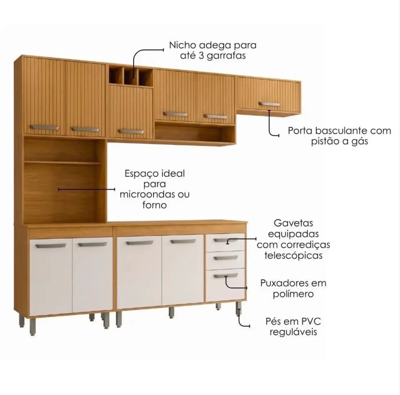 Armário de cozinha completo com balcão  - Foto 4