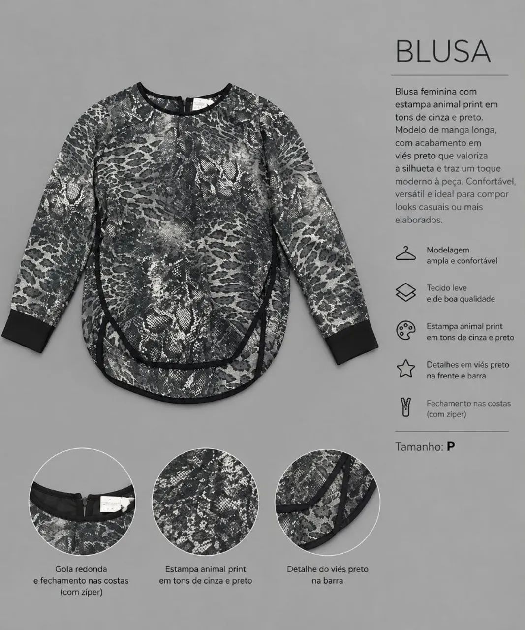 Blusa animal print