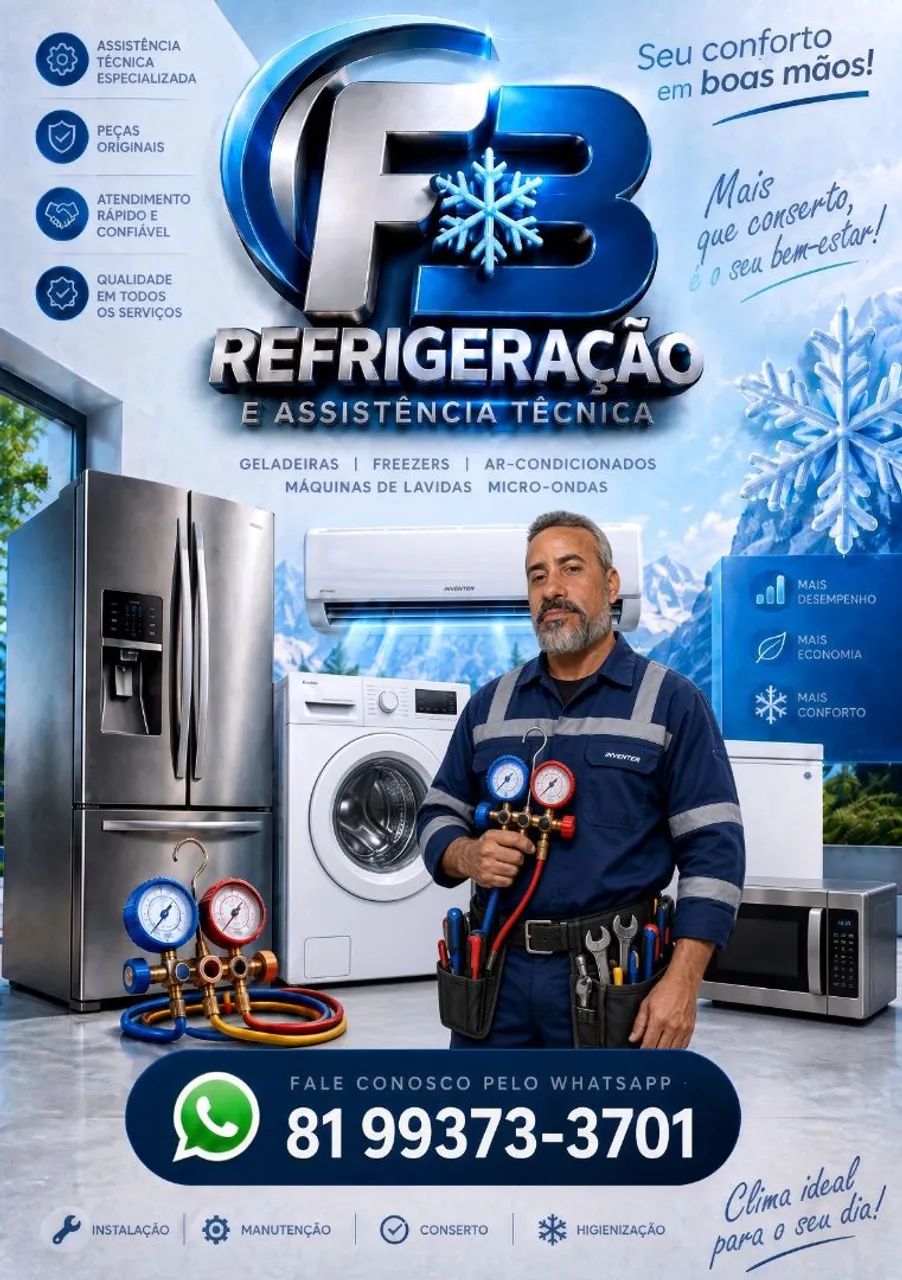 Refrigeração, climatização e assistência técnica 