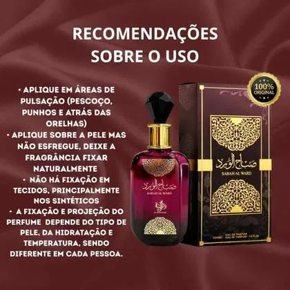 Perfume Árabe Sabah Al Ward feminino 100ml original - Foto 2