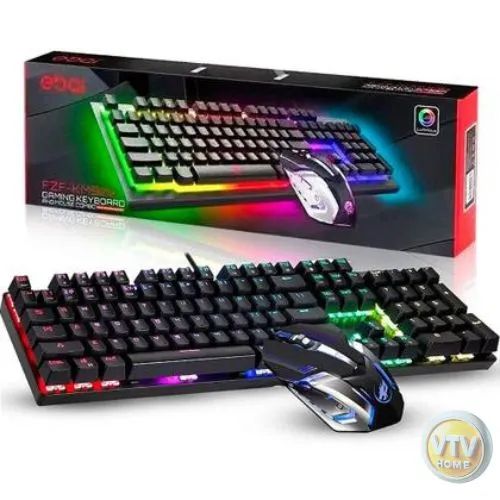 Kit Teclado e Mouse Gamer Com Fio - Entrega Grátis 