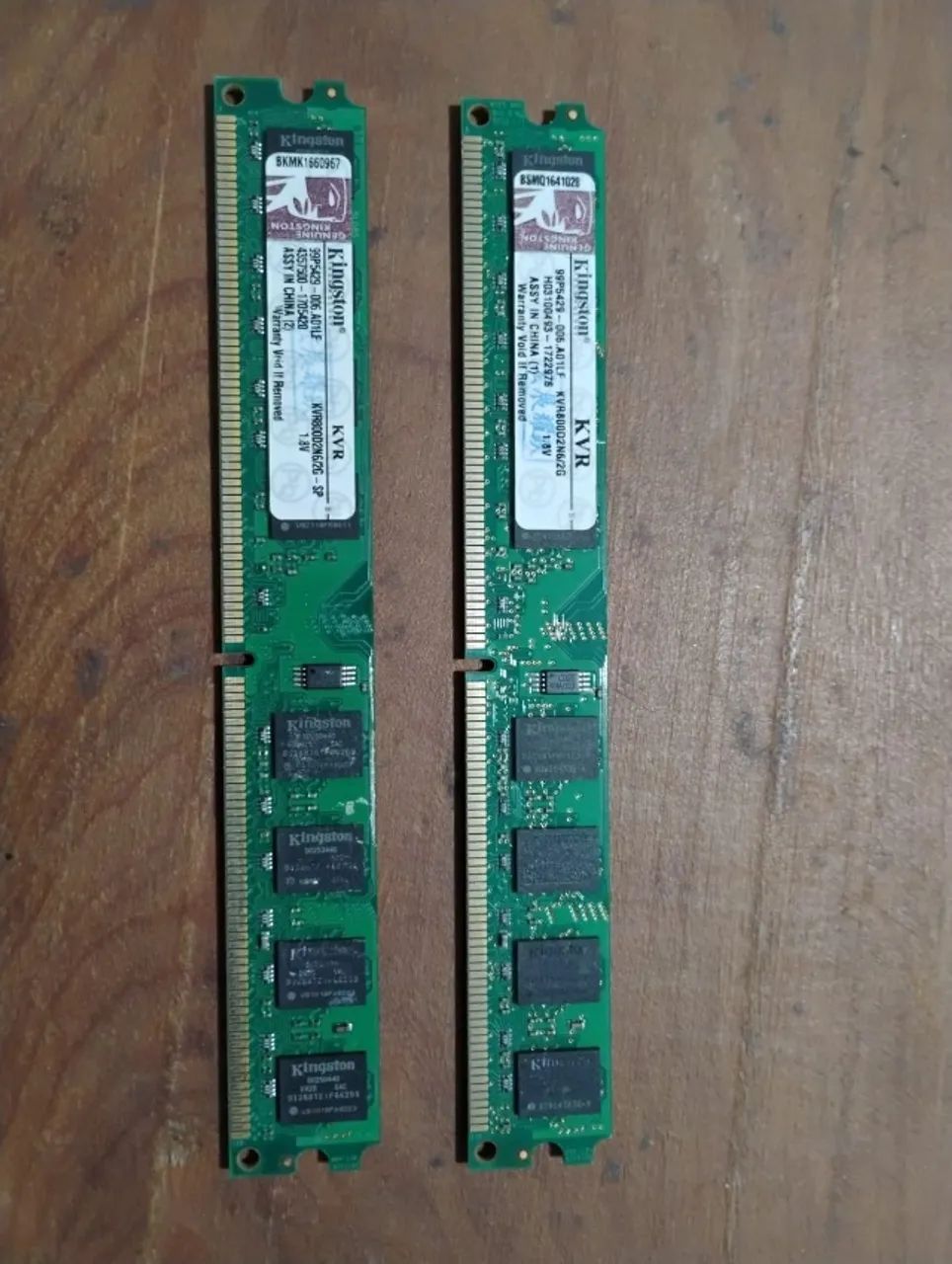 Memórias DDR2 800MHz pentes de 2GB