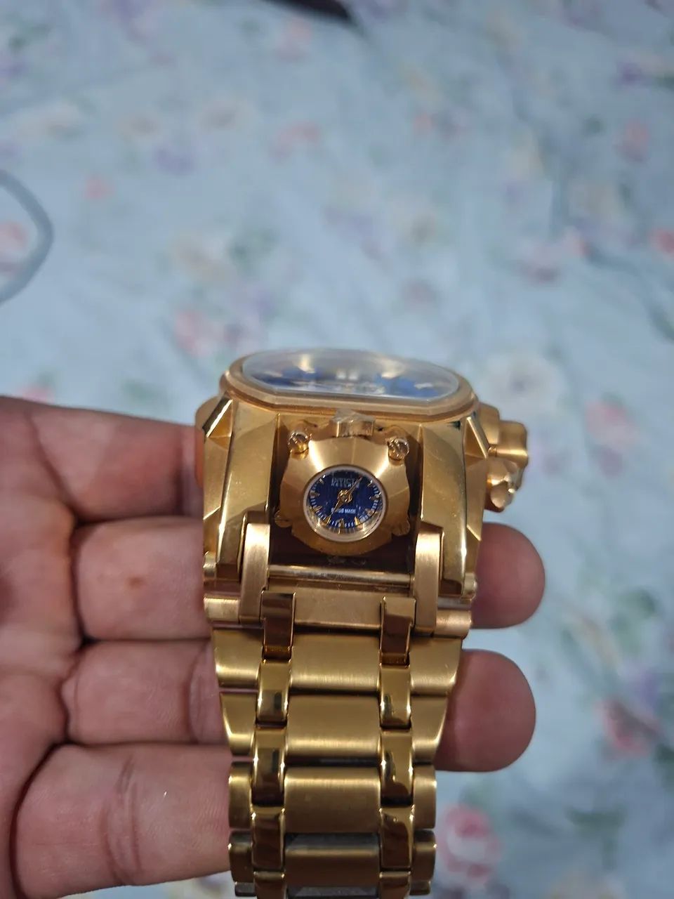 Relógio invicta original banhado ouro 18 - Foto 4