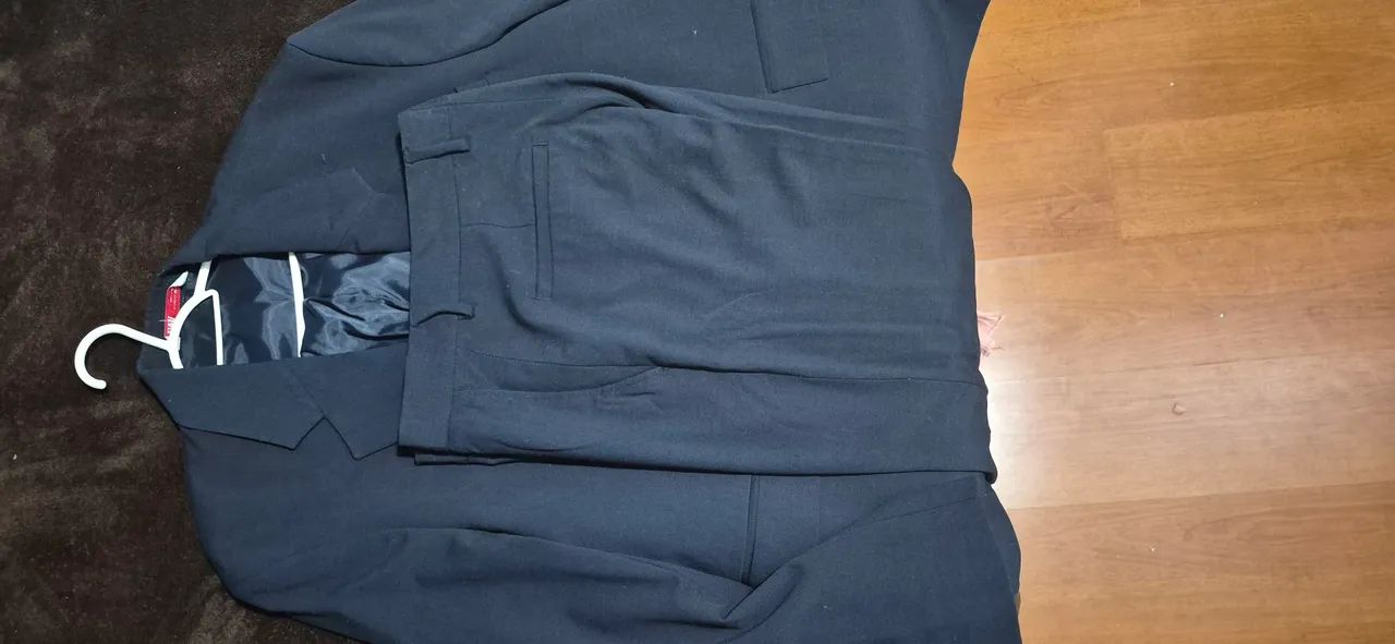 Terno Zara Azul-Marinho com Lã | Conjunto Completo - Foto 2