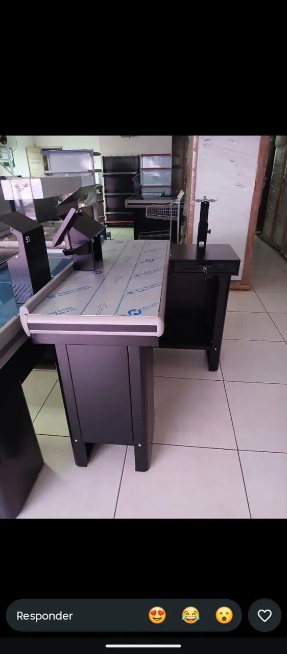 BALCOES  DE CAIXA PARA MERCADINHO NOVOS * - Foto 4