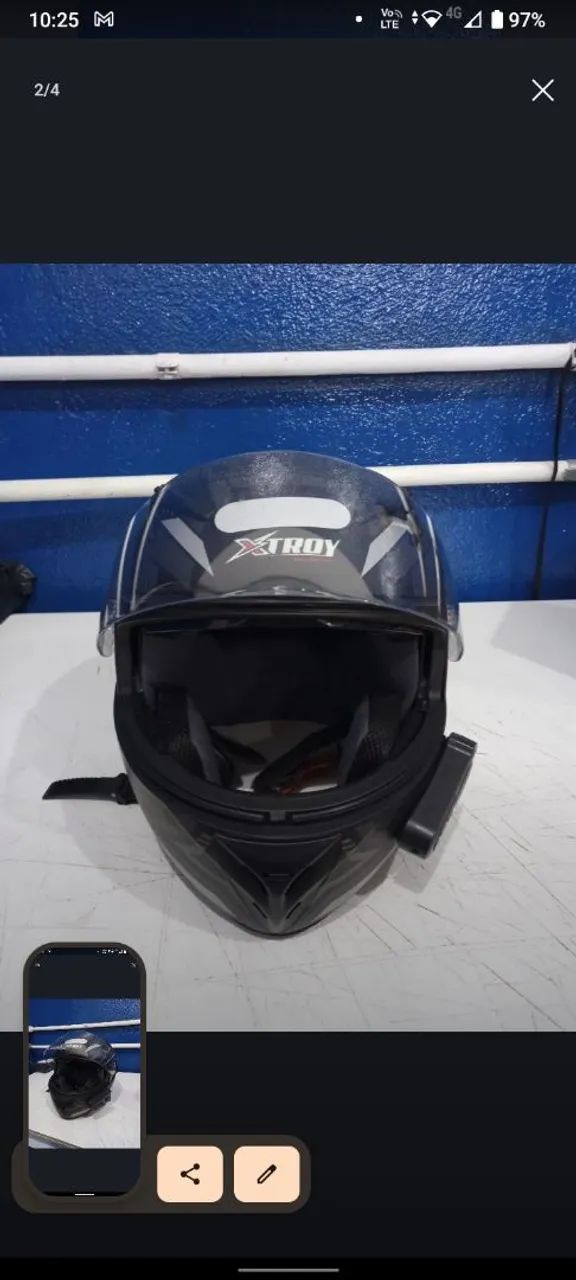 CAPACETE EBF XTROY + INTERCOMUNICADOR - Foto 2