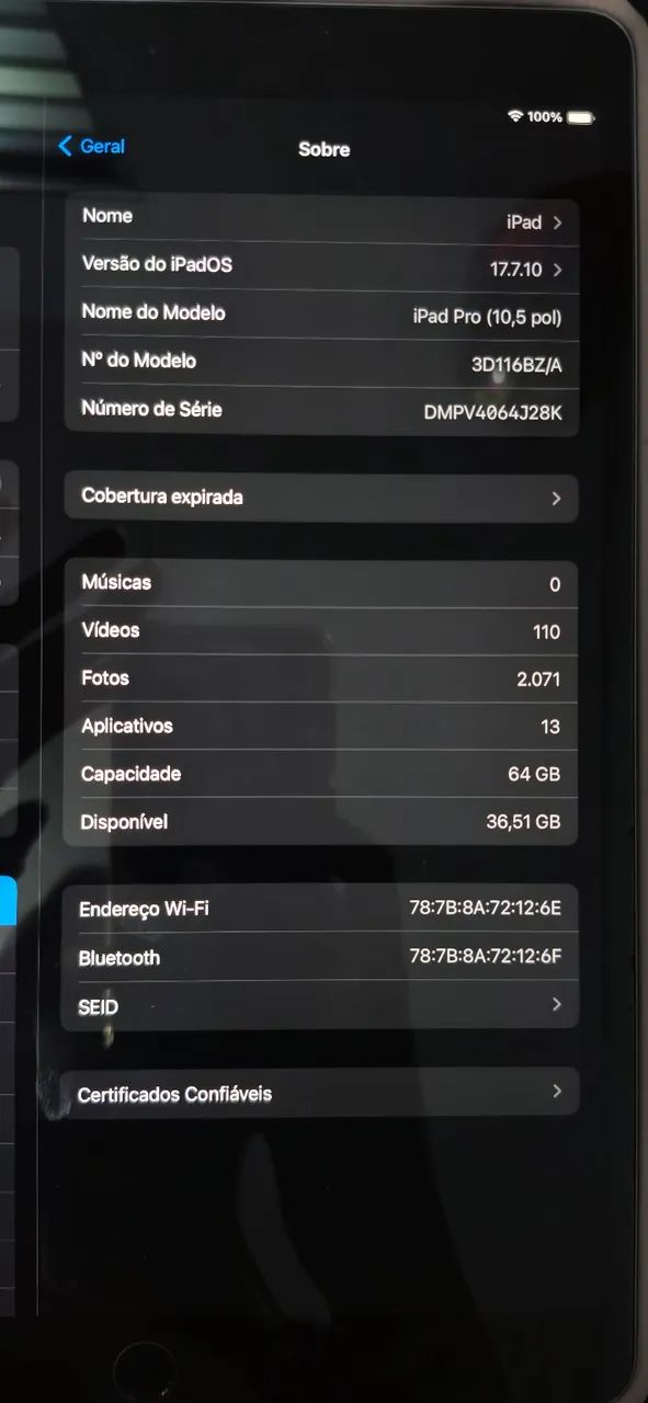 iPad Pro 10.5 polegadas (2017) 64gb - Modelo A1701 Wi-Fi + Pencil - Foto 3