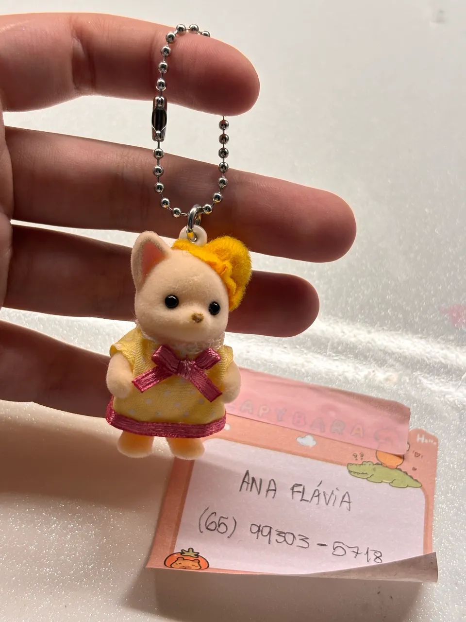 Chaveiro original importado do Japão sylvanian families buldog  - Foto 2