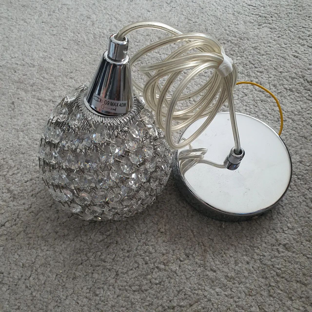 Lustre pendente pequeno 15cm