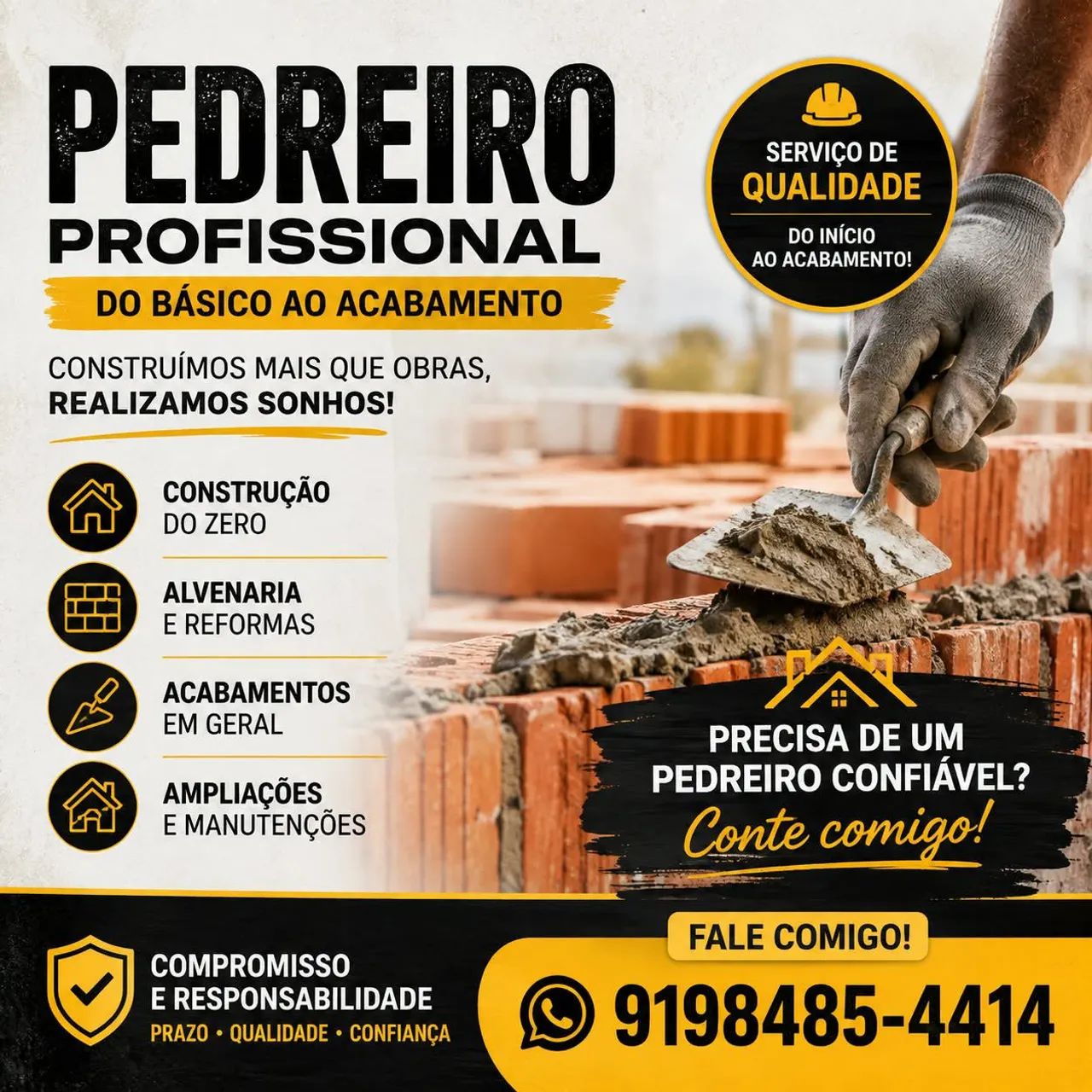 Pedreiro profissional 