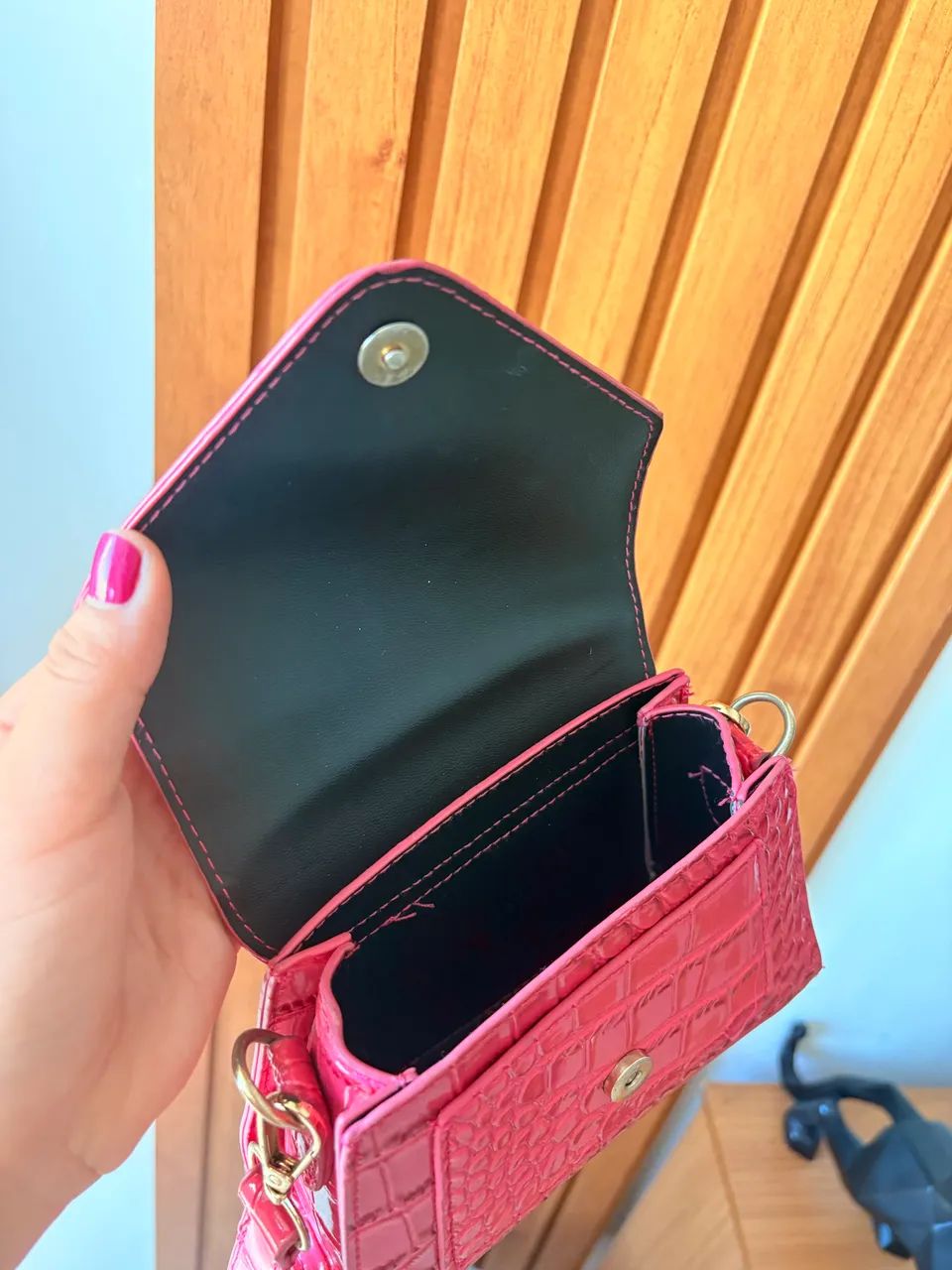 Bolsa pequena rosa  - Foto 4