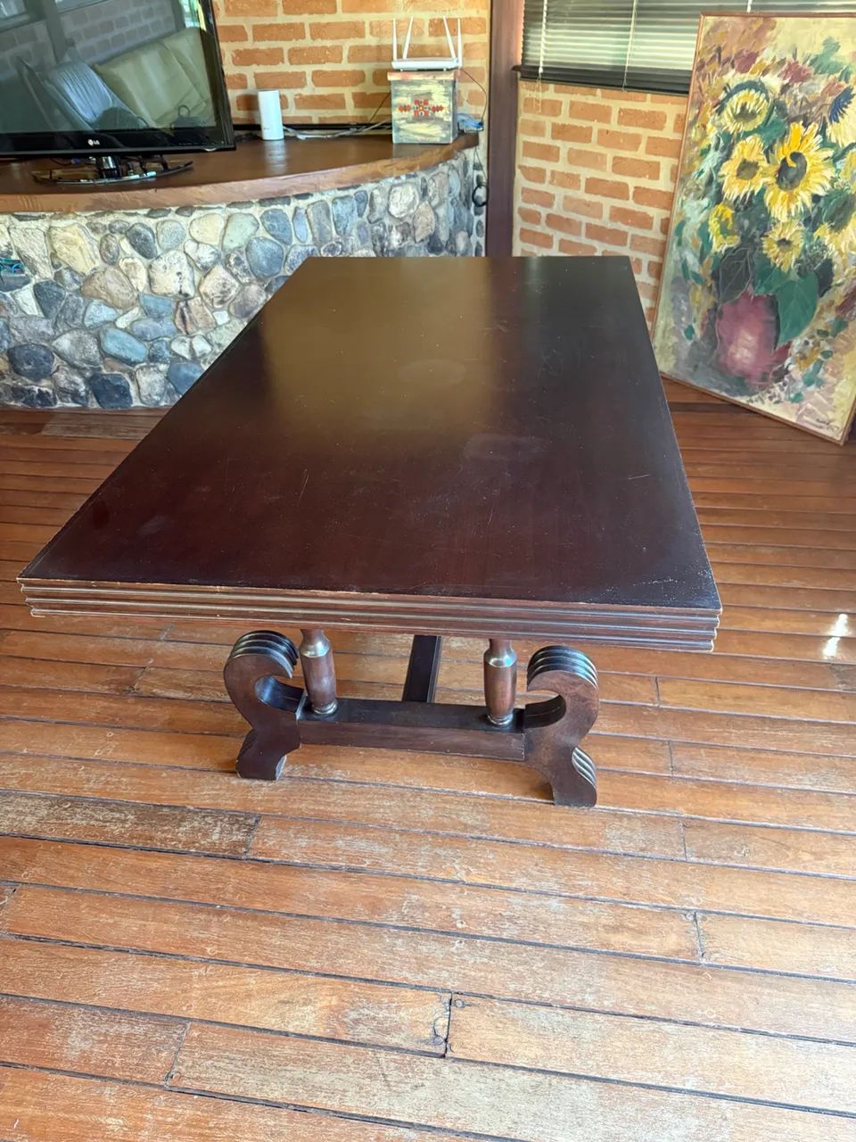 MESA DE MADEIRA MACIÇA - Foto 2