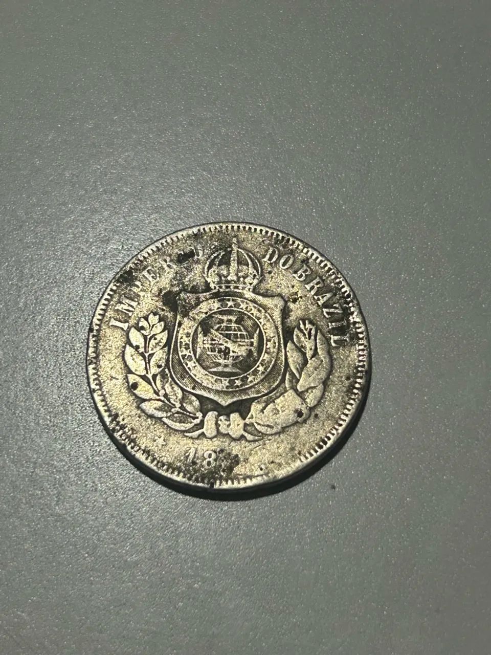 Moeda antiga Brasil 200 reis · 1874 - Foto 2