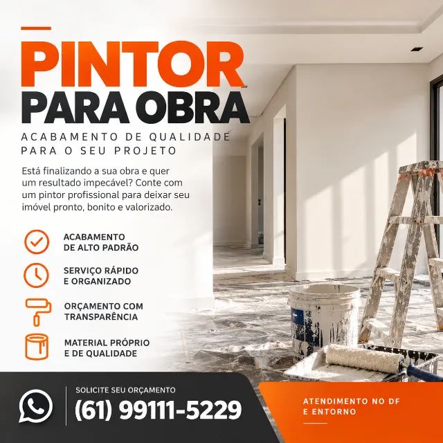 Pintor profissional para Obra e Reformas