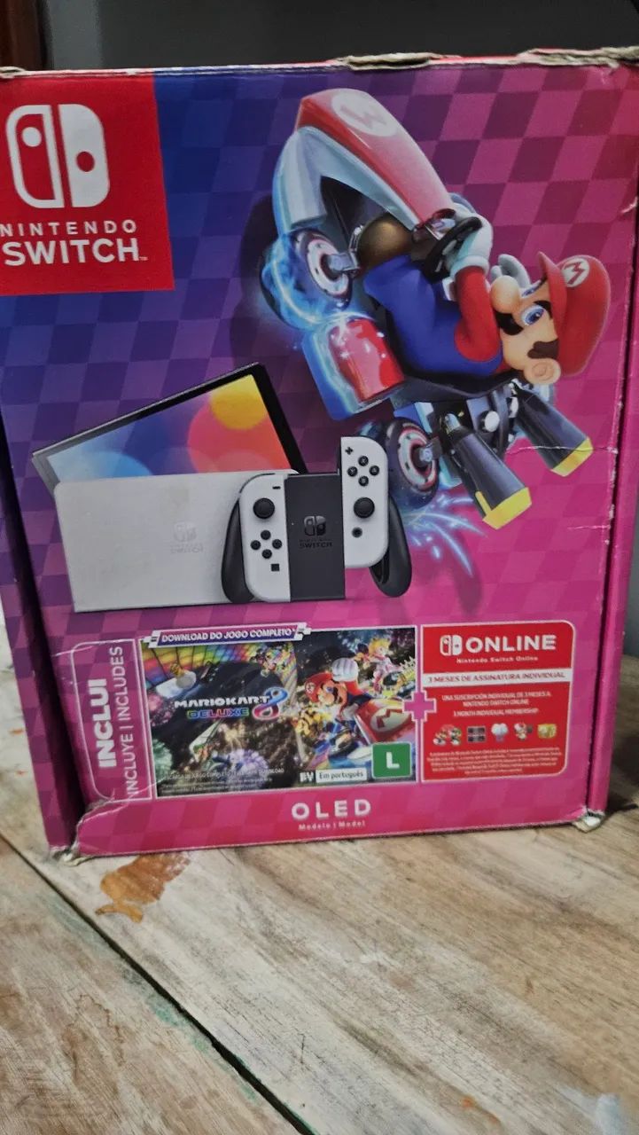 NINTEDO SWITCH OLED 7 MESES DE USO COM NOTA FISCAL - Foto 2