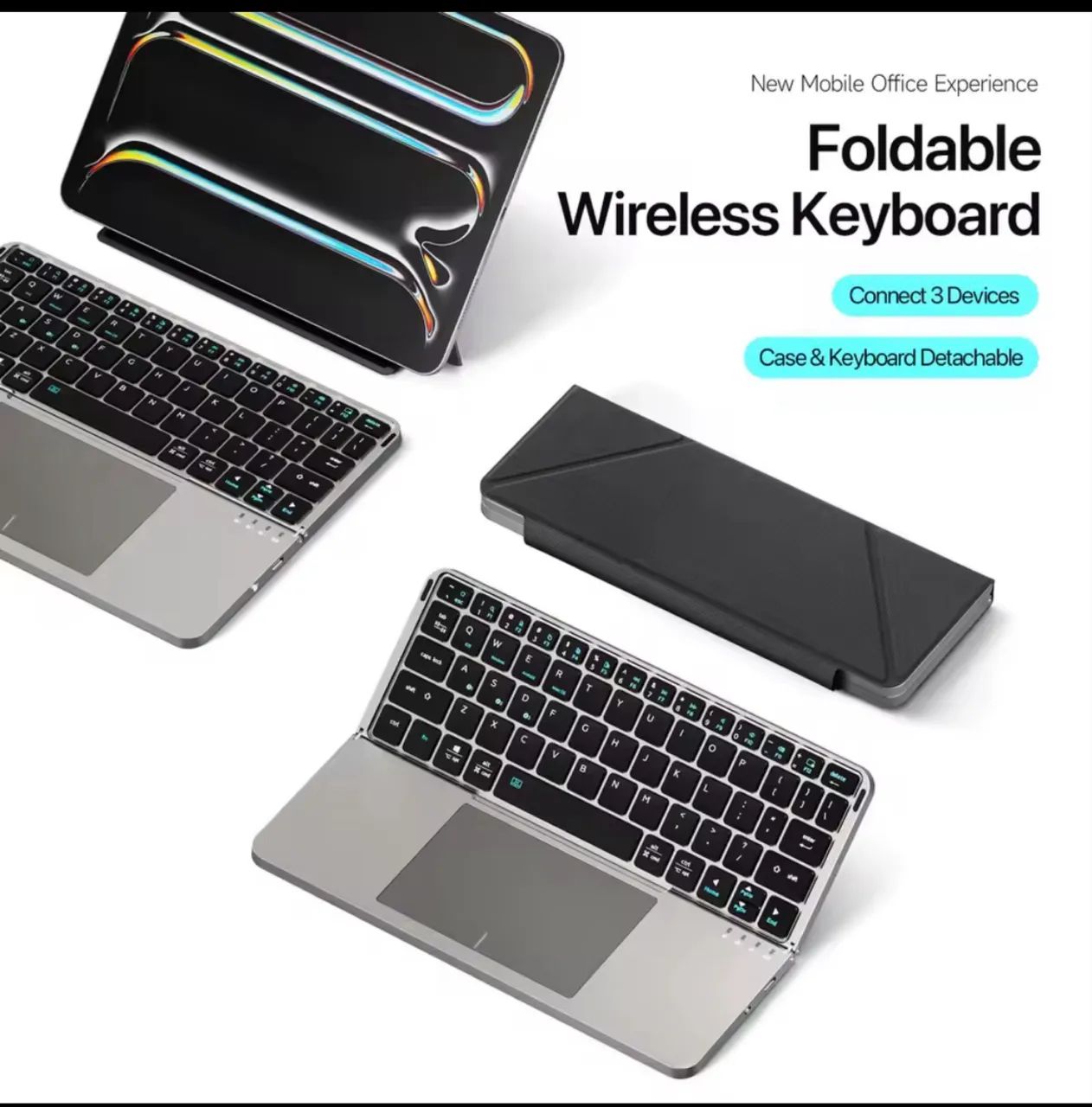 Teclado dobr ável para tablet - Foto 2