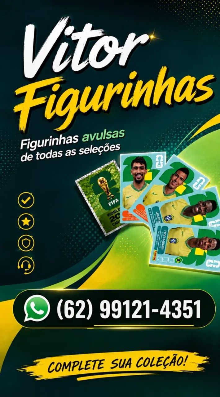 Vendo figurinhas da copa, complete sua coleção!