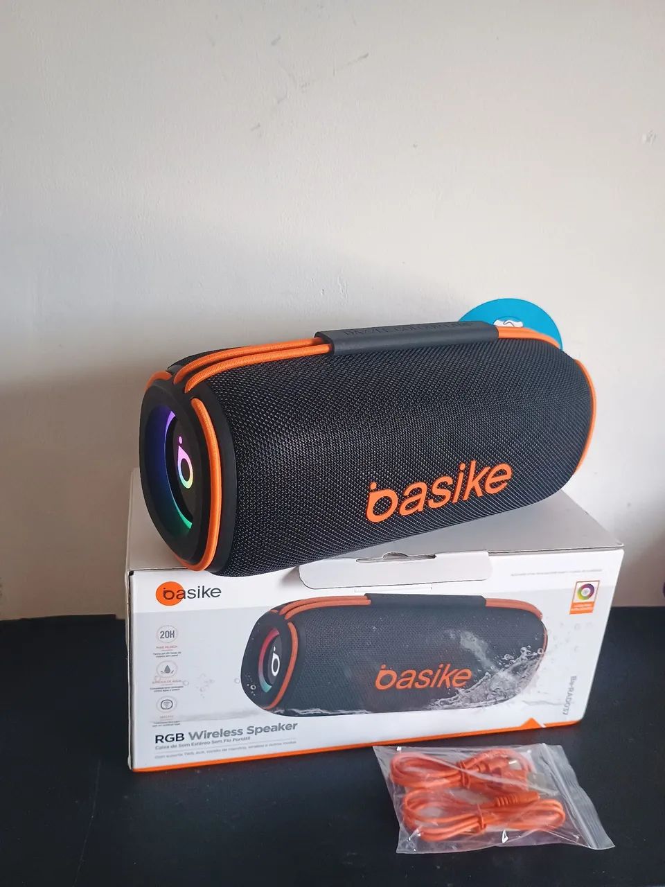 Caixa de som Basike 45W via Bluetooth com led / MEGA OFERTA IMPERDÍVEL 