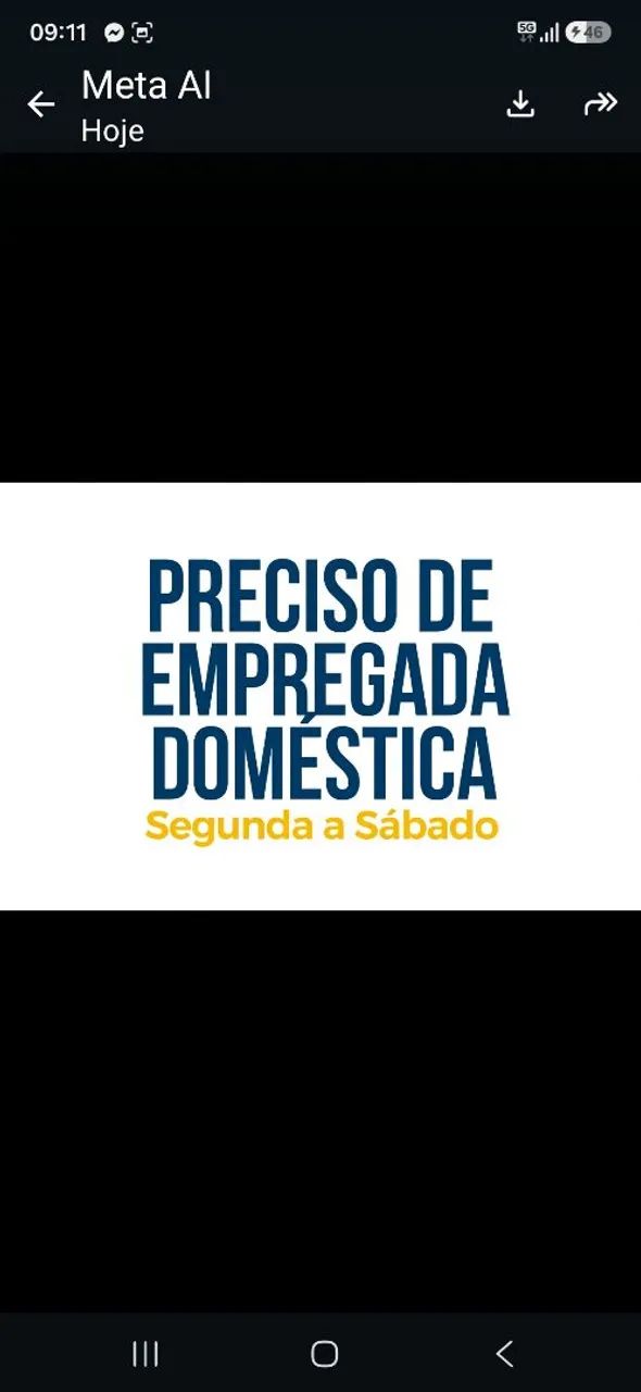 Preciso de empregada doméstica 