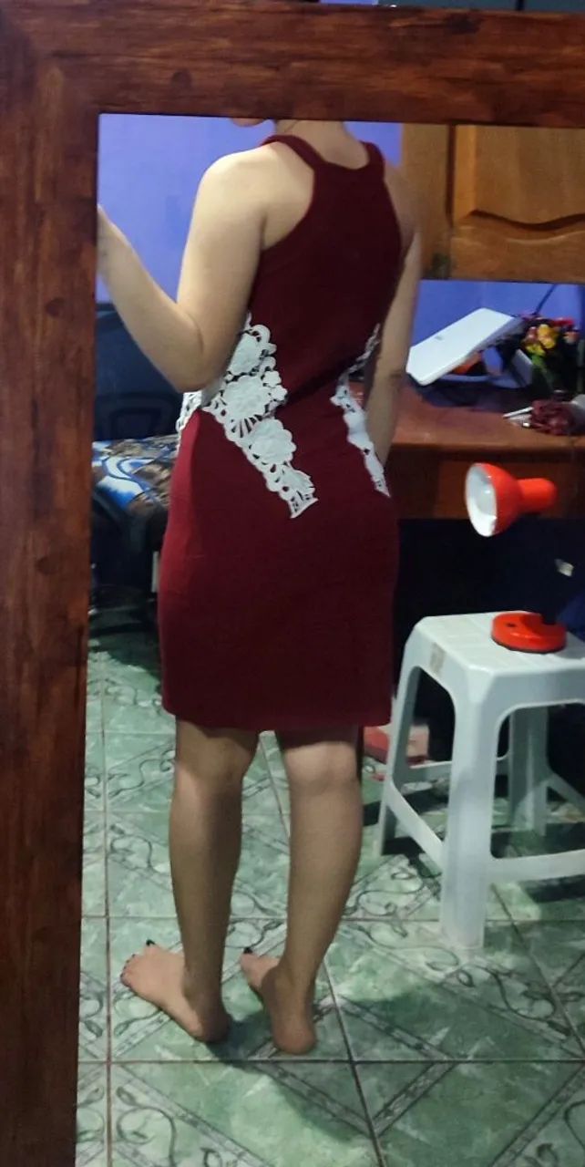 Vestido justo vinho (USADO) - Foto 2