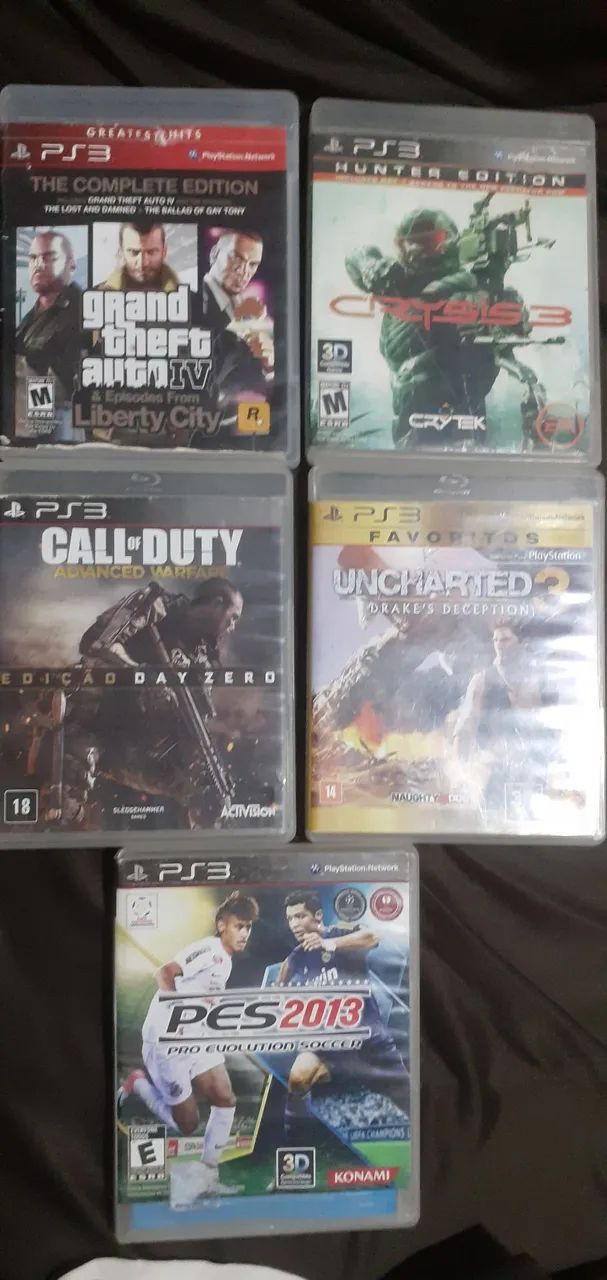 Kit 5 jogos ps3