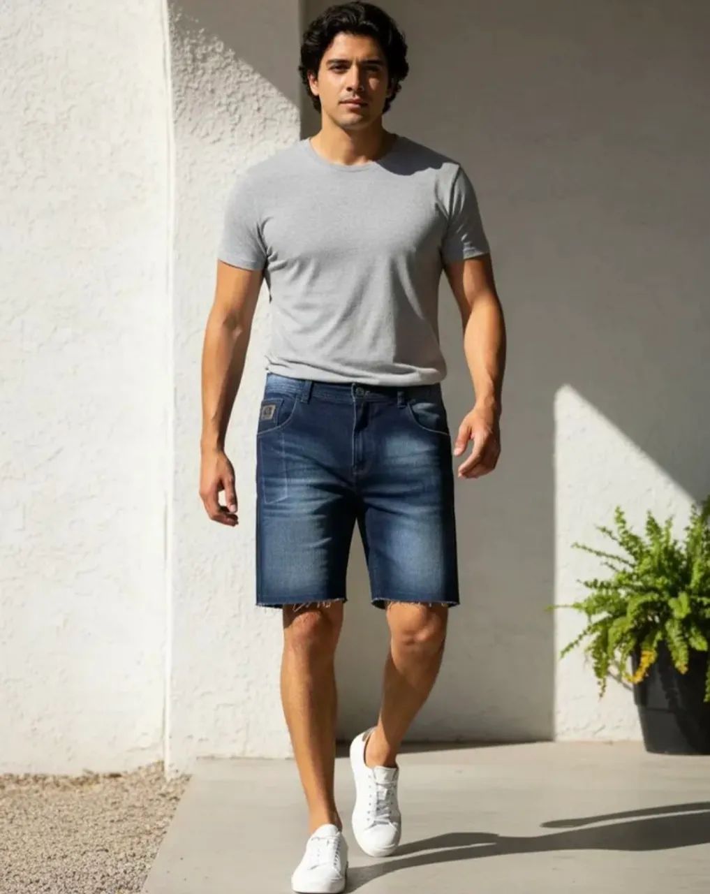 Bermuda Jeans Masculina 